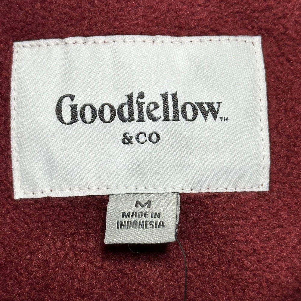 Goodfellow & Co Mens Maroon Fleece Shacket Button Up Jacket  Medium NEW - Picture 6 of 8